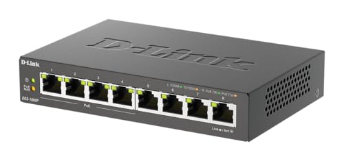 D-LINK Switch gigabit ethernet non admin 8 ports 10/100/1000Mbps dont 4 PoE