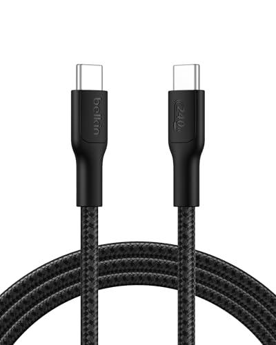 BELKIN USB-C TO USB-C 240W 2.0 BRAIDED PCR 2M BLACK