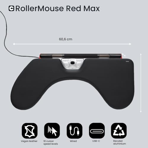 CONTOUR DESIGN Souris centrée RollerMouse Red Max