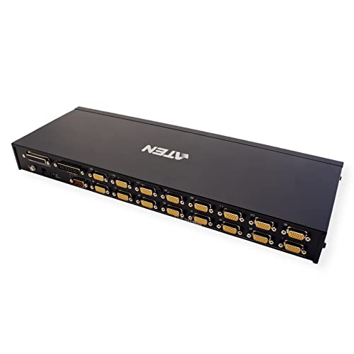 ATEN CS1716A-AT-G commutateur écran, clavier et souris Grille de montage Noir