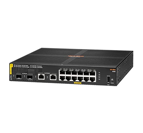 HPE Aruba 6100 12G Class4 PoE 2G/2SFP+ 139W Switch