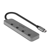 LINDY 4 Port USB 3.2 Type C Hub with On/Off Switches