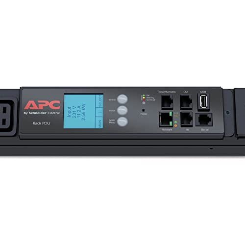 APC Metered Rack PDU Rack AC 208V 10 kW 3-phase Ethernet 10/100 RS-232 output connectors 42 0U 1.82m cord Canada United States BK