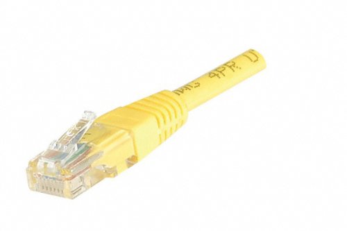 Cordon RJ45 catégorie 5e U/UTP jaune - 0,5 m