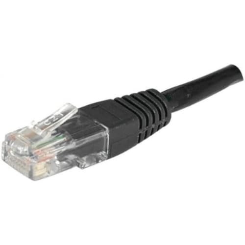 Cordon RJ45 catégorie 6 U/UTP noir CCA - 0,5 m