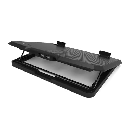 PORT DESIGNS Professional Ergonomic Cooling Notebook Stand for notebooks up to 17p Dual silent cooling fans USB-A