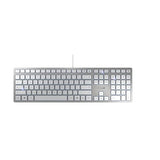 CHERRY Clavier KC 6000 SLIM USB EU argent/blanc