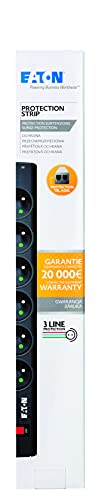 EATON Protection surtension 2500 W - 6 sorties 220 - 250 V - Noir, Blanc (PS6TF)