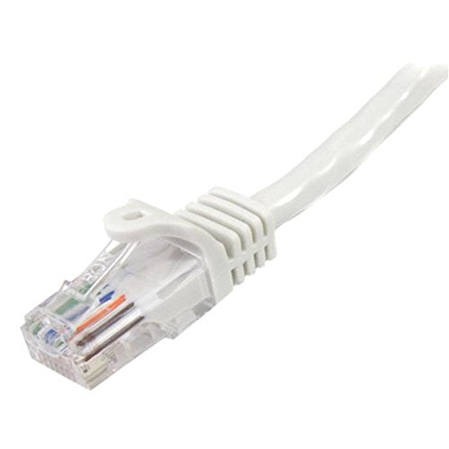 10m White Cat 5e Cable Snagless