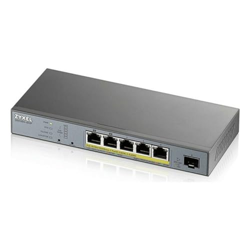 Zyxel GS1350-6HP-EU0101F commutateur réseau Géré L2 Gigabit Ethernet (10/100/1000) Connexion Ethernet, supportant l'alimentation via ce port (PoE) Gris