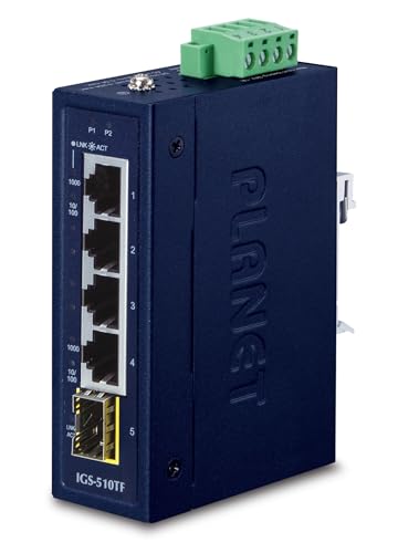 PLANET IGS-510TF commutateur réseau Non-géré Gigabit Ethernet (10/100/1000) Bleu