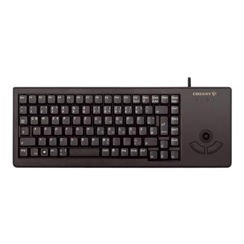CHERRY Clavier miniature + trackball EU USB noir