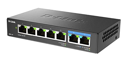 D-Link DMS-107/E commutateur réseau Non-géré Gigabit Ethernet (10/100/1000) Noir