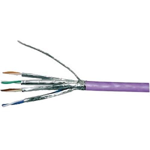 MCL Cat6A twisted pair S/FTP LSZH patch cable 100m Purple