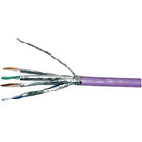 MCL Cat6A twisted pair S/FTP LSZH patch cable 100m Purple