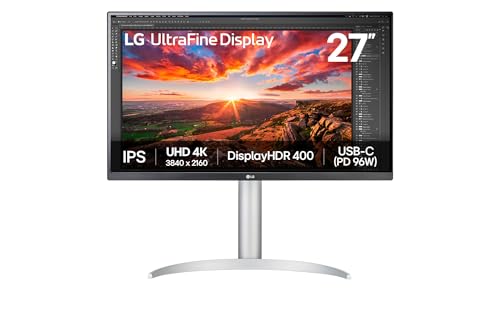 LG 27UP850K-W.AEU Écran LED - 27p - 3840 x 2160 4K UHD - IPS - 400 cd/m² - 1200:1 - DisplayHDR 400- 5ms - 2xHDMI, DP hauts parleurs