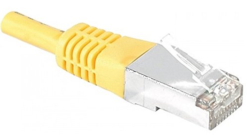 Cordon RJ45 catégorie 6A S/FTP jaune - 1 m
