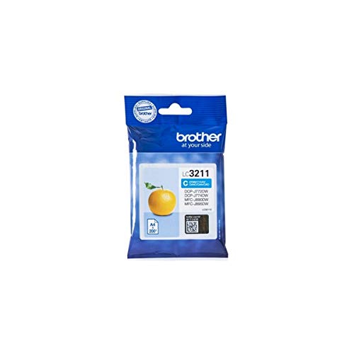 BROTHER LC3211Y Yellow ink cartridge with a capacity of 200 pages