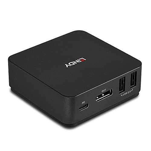 LINDY 2 Port Type C DisplayPort 1.2 KVM Switch