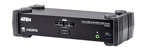 ATEN CS1822 KVM HDMI 4K/USB 3.0 2 Ports + audio