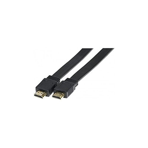 Cordon HDMI haute vitesse plat noir  - 2,0m