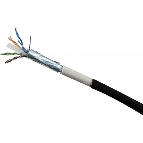 Cordon RJ45 étanche catégorie 6 F/UTP noir - 1 m