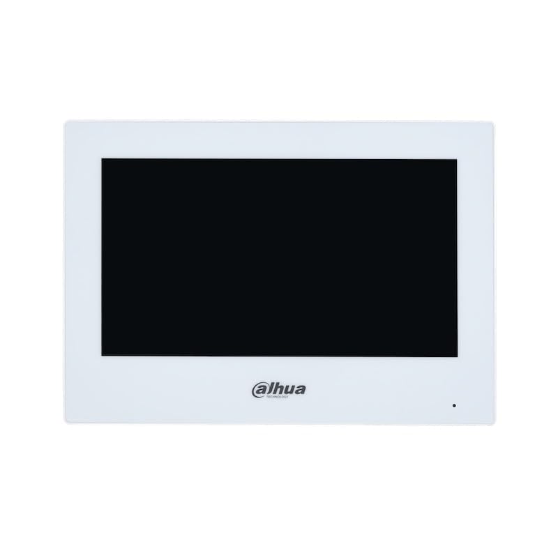"Dahua VTH2622GW-W Moniteur 2-fils, écran tactile 7"", 1024x600, Wi-Fi, Intégration d'alarme, Boîtier en plastique"