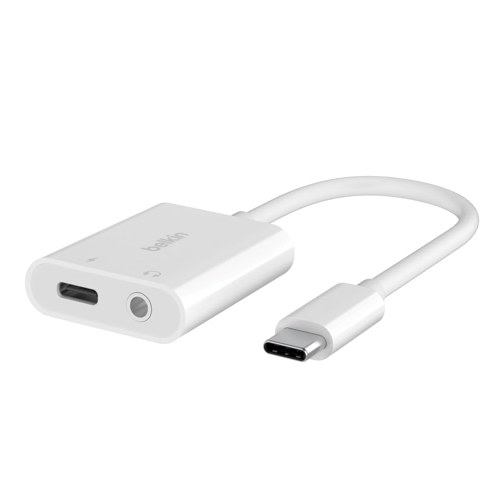 BELKIN Rockstar 3.5mm Audio + USB-C Charge Adapter