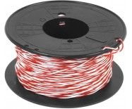 Jarretière téléphone 5/10ème blanc / rouge - 100 m