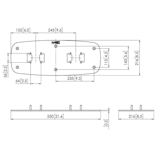 PFF 7070 FLOOR MOUNTING PLATE 2 POLES B