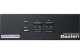 DEXLAN KVM 4 PORTS DOUBLE ECRAN HDMI 4K / USB 2.0 + câbles