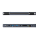 TARGUS HyperDrive Universal Silicon Motion USB-C 10-in1 Dual HDMI Docking Station - Grey - B2B only