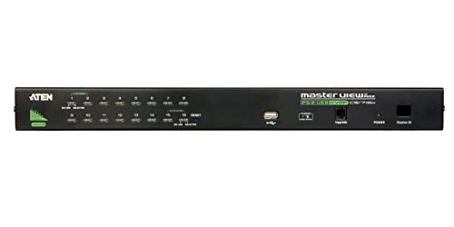 ATEN CS1716A-AT-G commutateur écran, clavier et souris Grille de montage Noir