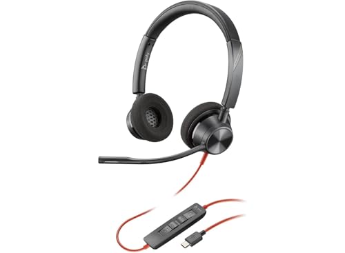 HP Poly Blackwire 3320 USB-A Headset Avec fil Arceau Bureau/Centre d'appels USB Type-A Noir