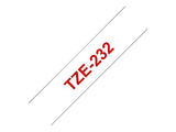 BROTHER P-TOUCH TZE-222 rouge sur blanc 9mm