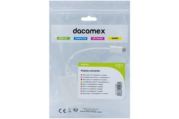 DACOMEX Sachet convertisseur USB 3.2 Type-C vers DisplayPort 1.2