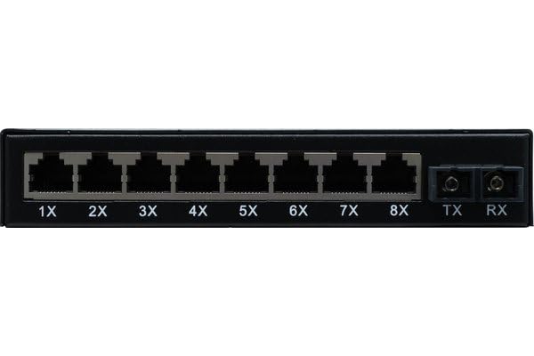 Switch 8 ports 10/100 et convertisseur fibre optique 100FX SC Monomode 25Km