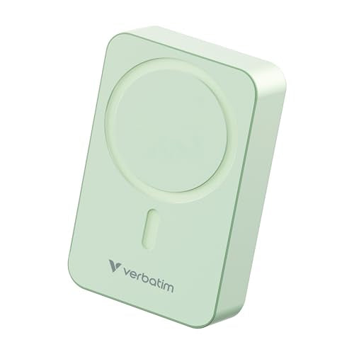 VERBATIM CHARGE N GO ESSENTIALS POWER BANK MAGNETIC WIRELESS 20000MAH GREEN WCF (P)