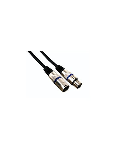 Rallonge xlr 3P male / femelle noir 10m