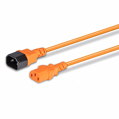 LINDY 0.5m IEC Extension Lead. Orange