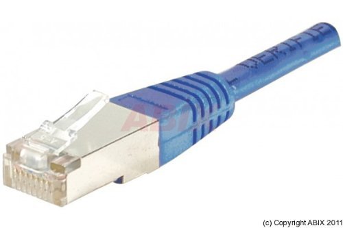 Cordon RJ45 catégorie 6 F/UTP bleu CCA - 1 m