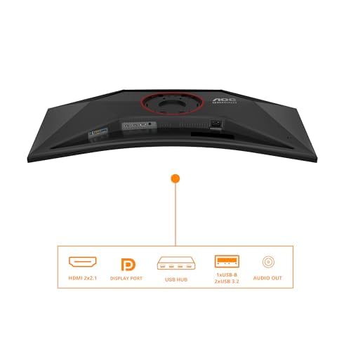 AOC CU34G4Z 34p 3440x1440 1ms 2xHDMI DP USB Black/Red