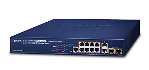 PLANET GS-5220-8P2T2S Switch 8 ports Gigabit PoE+ 240W & 2 SFP 100/1G