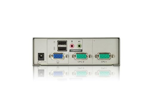 Aten CS72U kvm 2 ports VGA/USB/Audio + cables