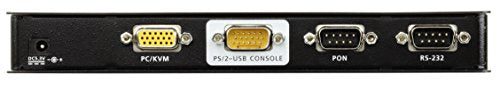 Acces partagé 1 local/distant - Commutateur KVM VGA a un port sur IP (1920 x 1200) - 1920 x 1200 pixels - Ethernet/LAN - Grille de montage - 7,26 W - Noir