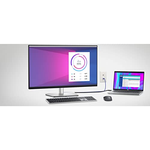 "DELL P Series P3223DE 80 cm (31.5"") 2560 x 1440 pixels Quad HD LCD Noir, Argent"