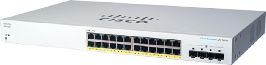 CISCO Business Switching CBS220 Smart 24-port Gigabit PoE 195W 4x1G SFP uplink