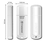 TRANSCEND Cle USB 2.0 JetFlash 370 - 64Go Blanc