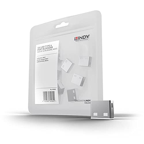 LINDY Bloqueurs de ports USB 10 pièces Blanc