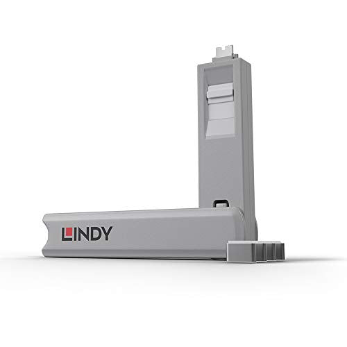 LINDY USB Type C Port Blocker Key - Pack of 4 Blockers Red